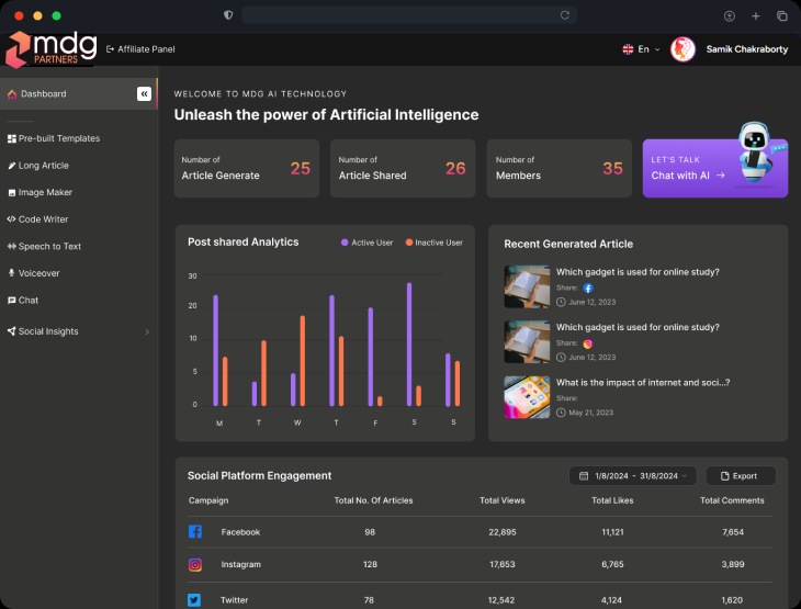 MDG AI Dashboard